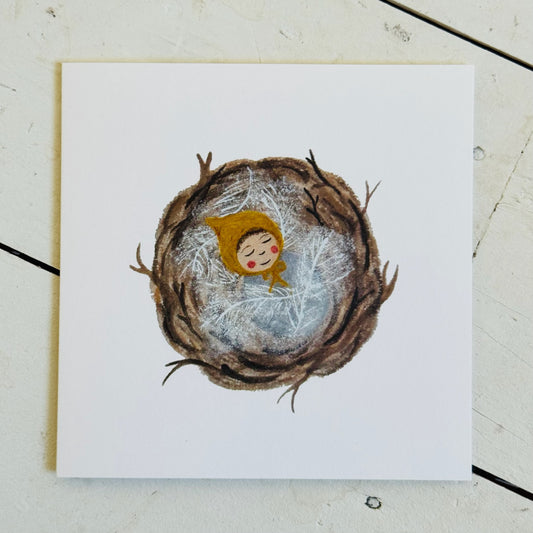 Baby Nest greetings card