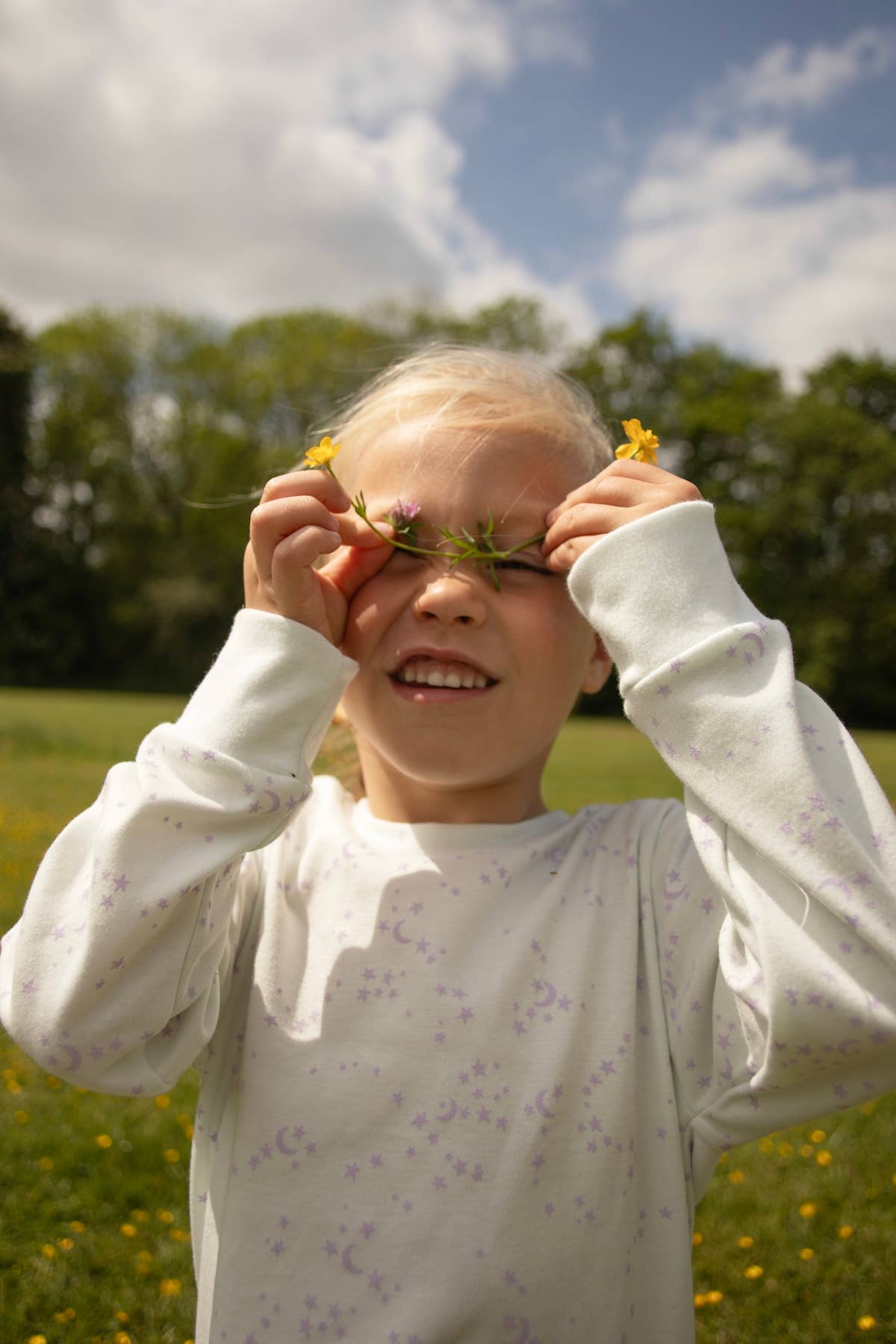 Kids Classic PJs | Lavender Moon & Stars
