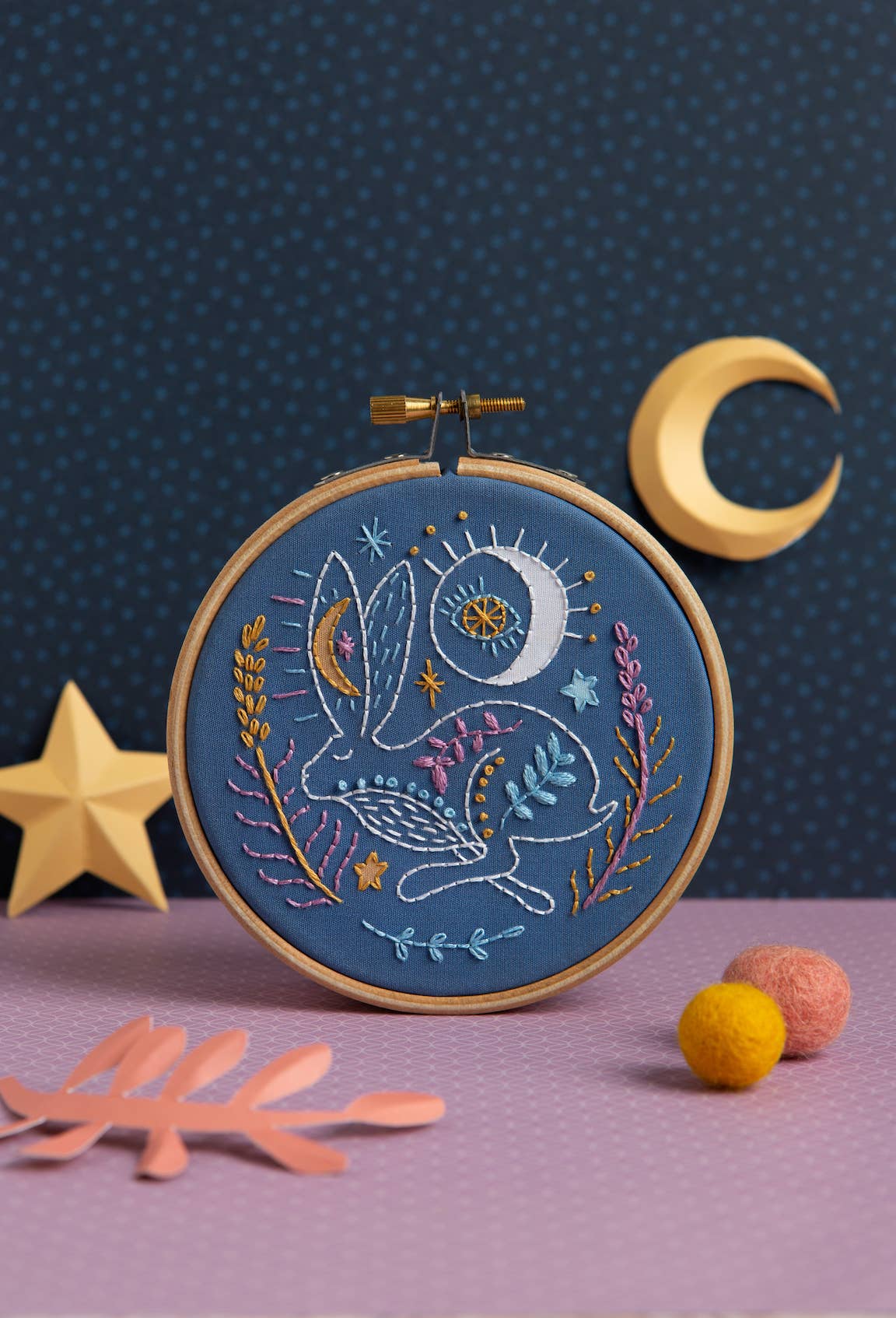 Mini Embroidery Kit | Celestial Hare