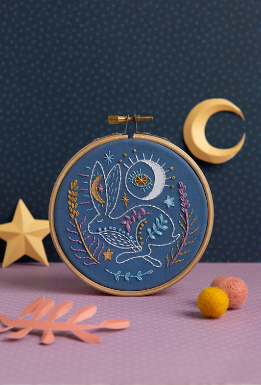 Mini Embroidery Kit | Celestial Hare