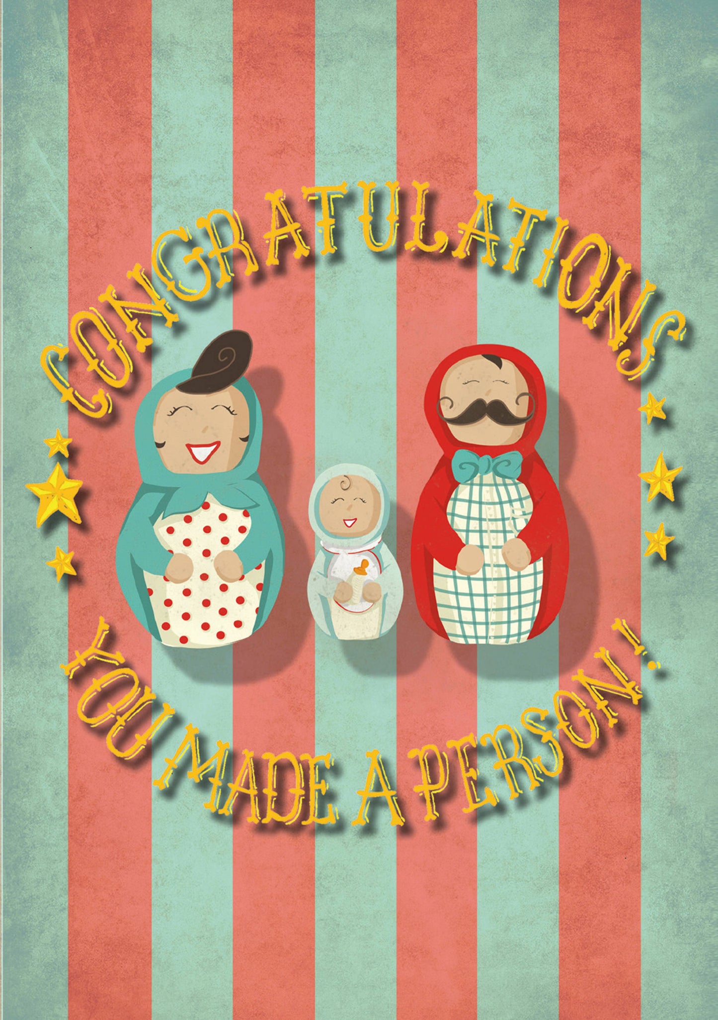 Congratulations! You made a person! new baby card
