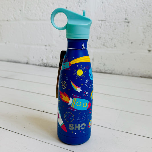 SHO Kids Bottle with Straw Lid | Space | 375ml