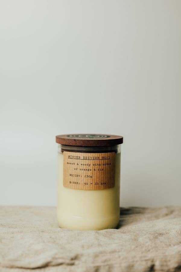 Large Winter Candle - Air Glass