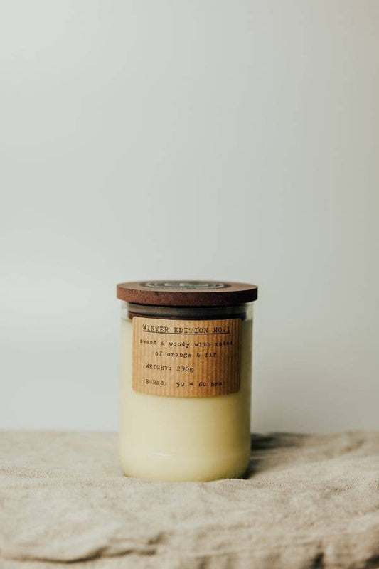 Large Winter Candle - Air Glass