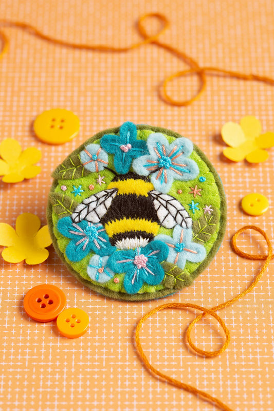 Complete Craft Kit | Bumblebee Felt Brooch