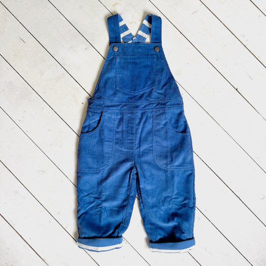 Lined Dungarees | Night Blue