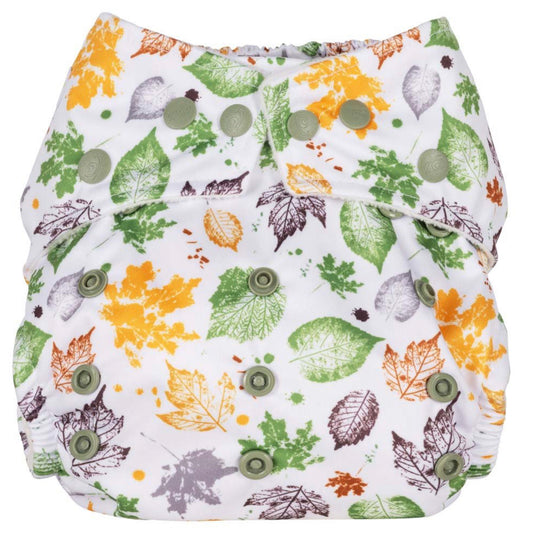 baba and boo one size pocket nappy leaves reusable cloth nappy 