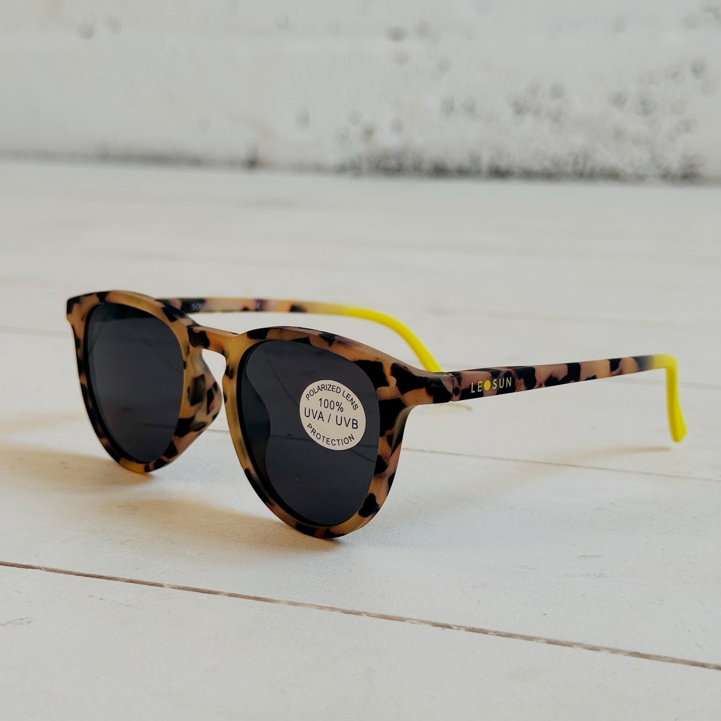 Kids Polarized Sunglasses 3+ years - Oli | Tortoise / Neon