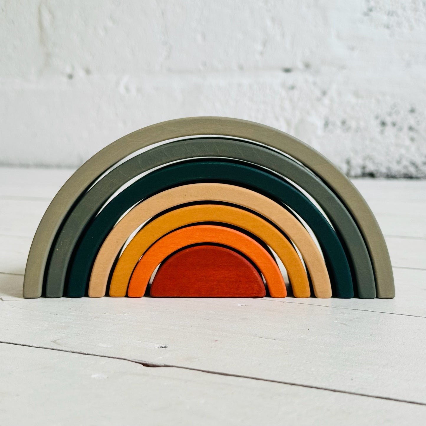 Wooden Rainbow Mini | Arch Stacking Toy | Jungle