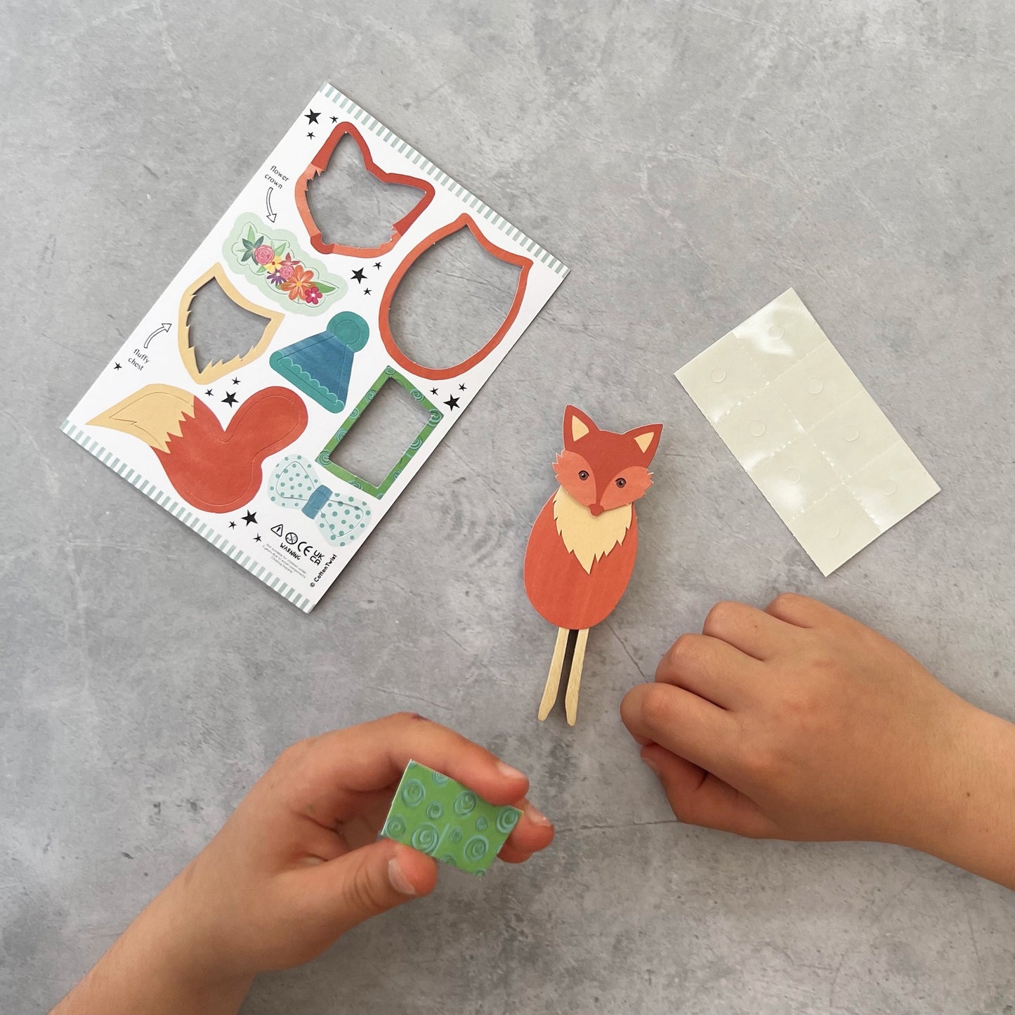 Make Your Own Fox Peg Doll Kit
