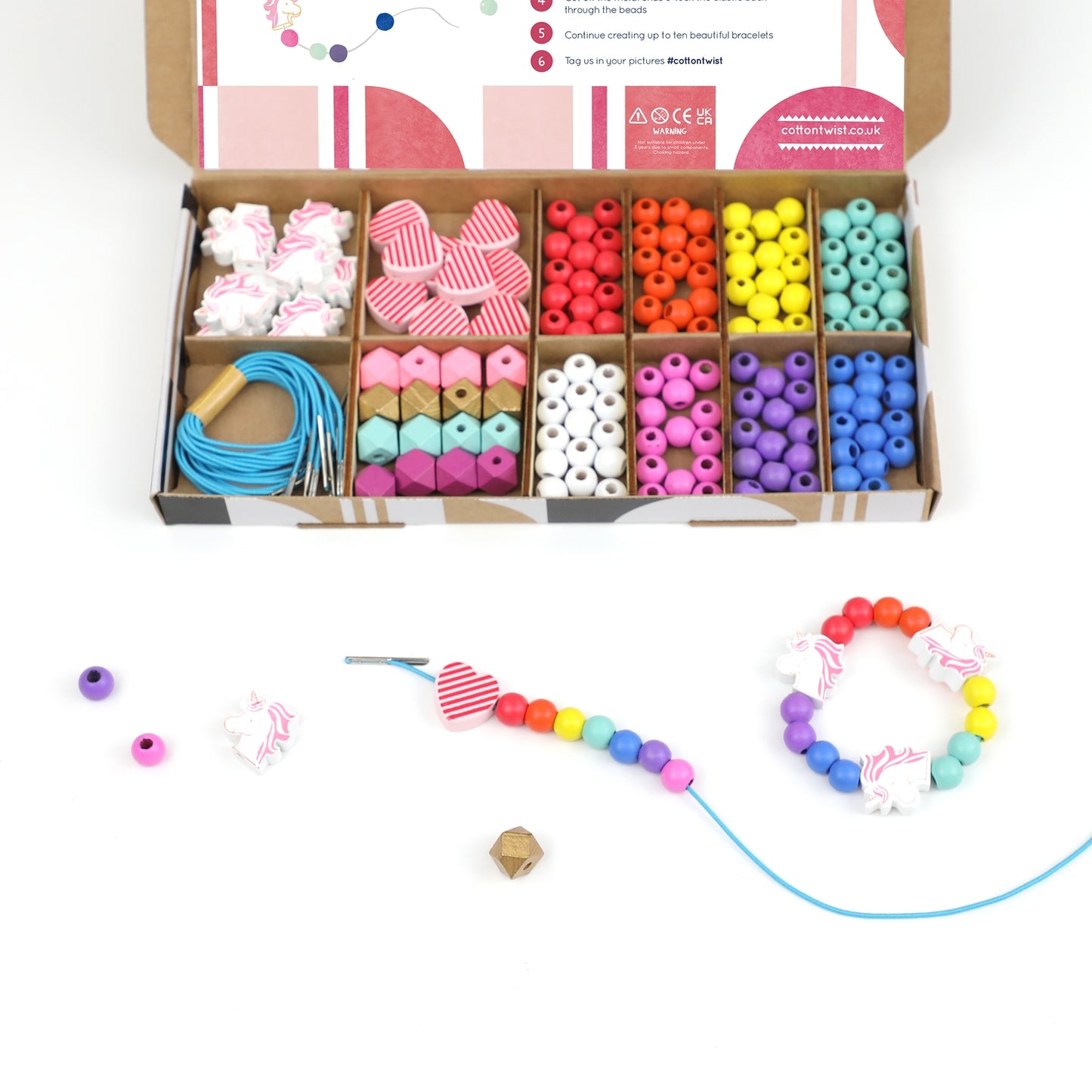 Unicorn and Heart Bracelet Making Kit | DIY Craft Kits for Kids