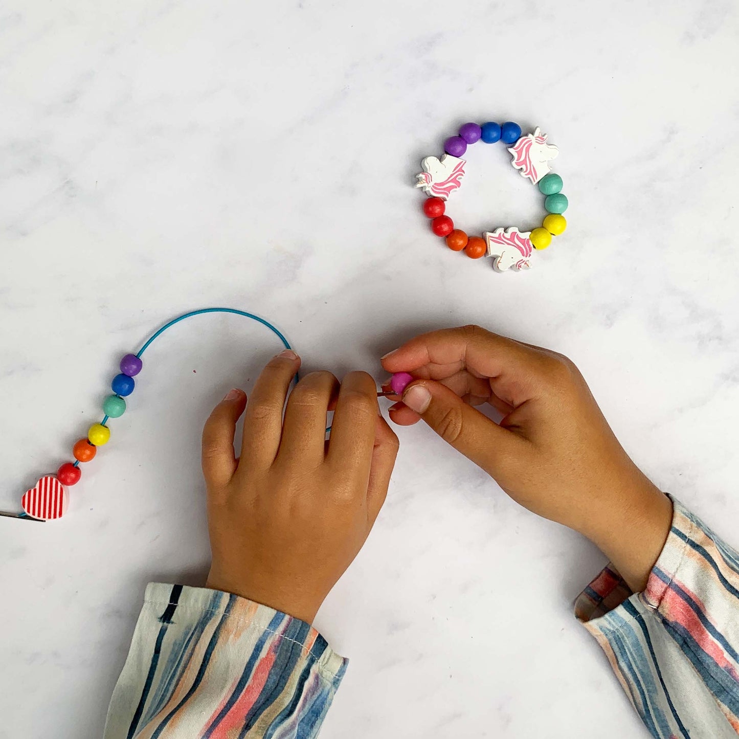 Unicorn and Heart Bracelet Making Kit | DIY Craft Kits for Kids