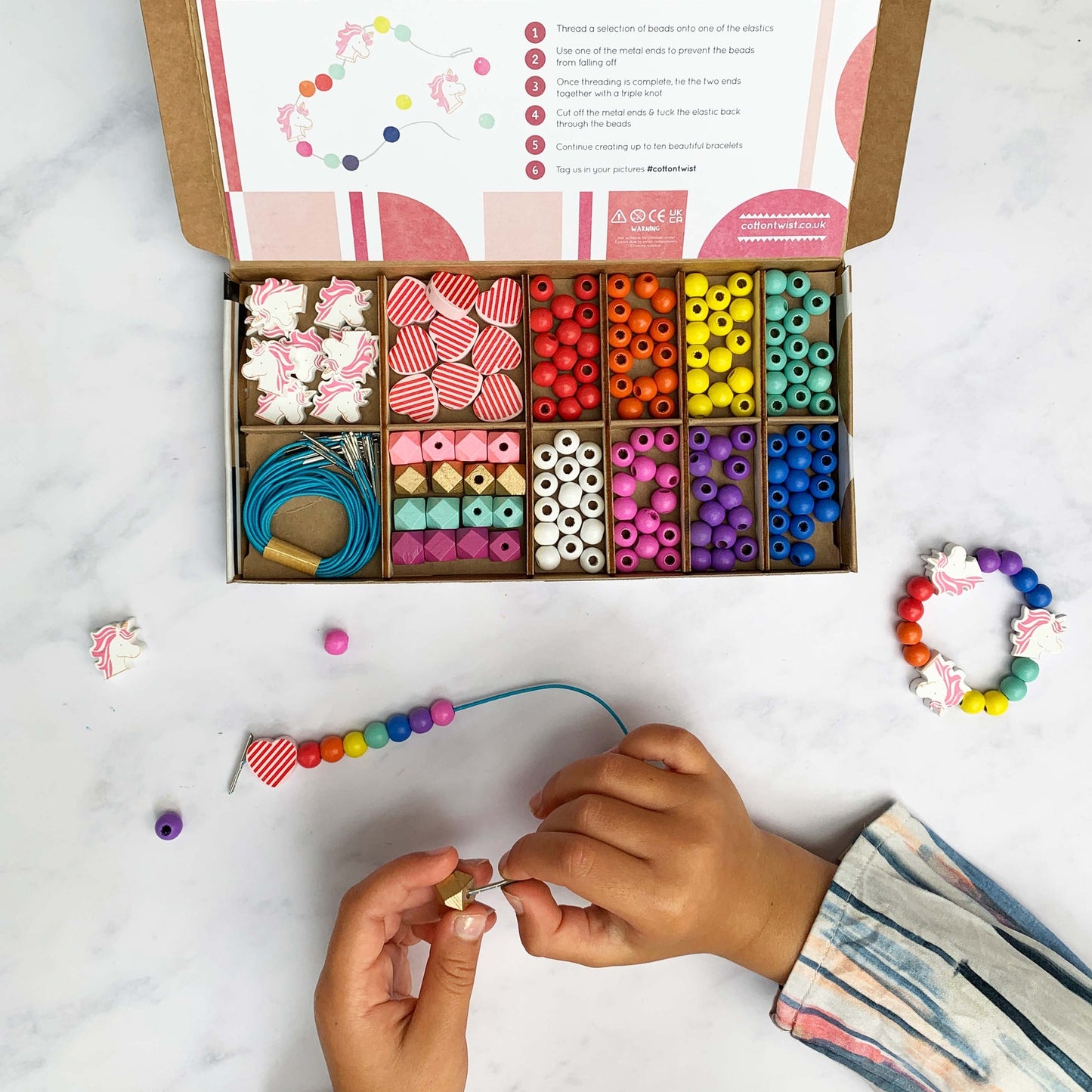 Unicorn and Heart Bracelet Making Kit | DIY Craft Kits for Kids