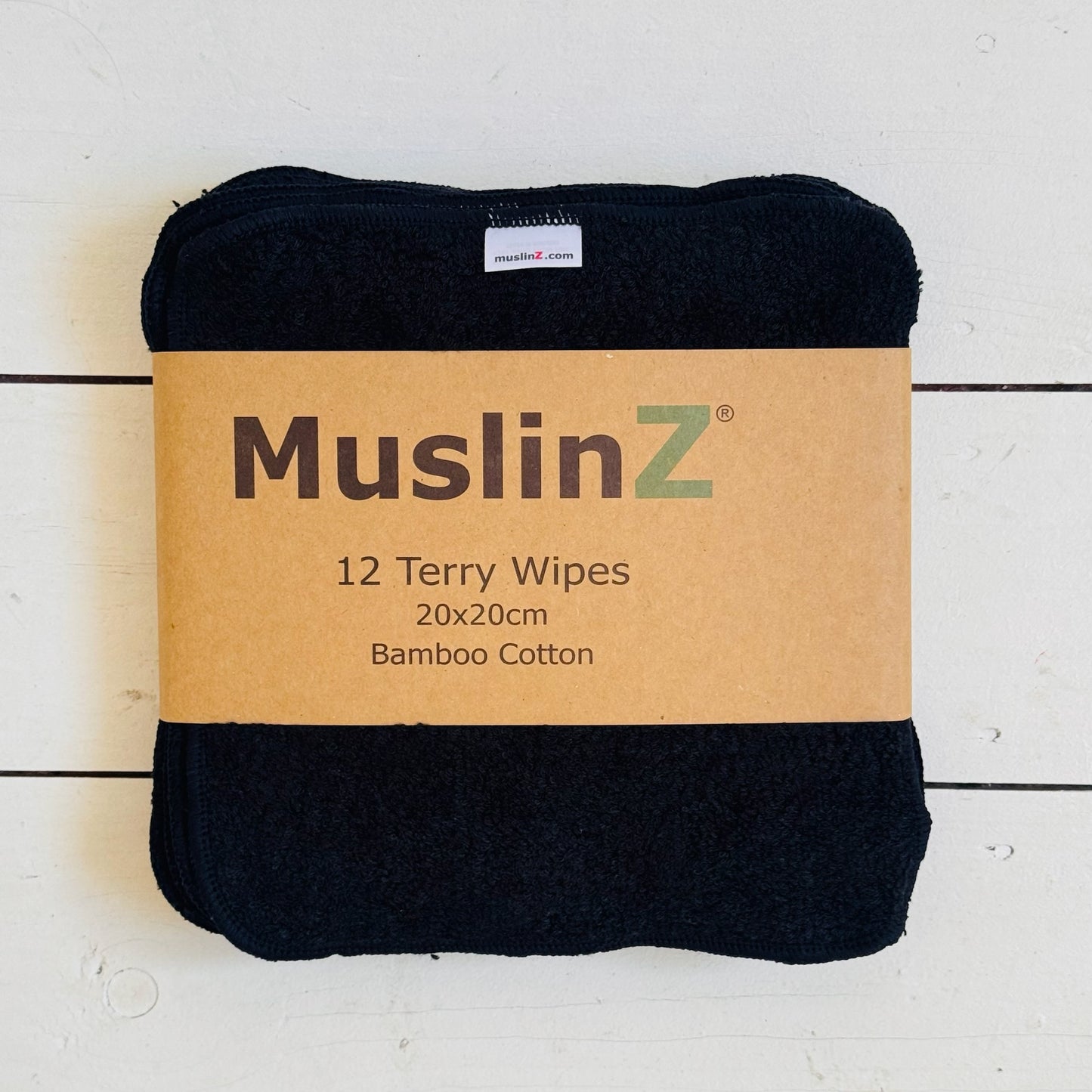 Twelve Pack Bamboo Cotton Terry Wipes 20x20cm