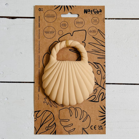 Natural Rubber Teether | Clam
