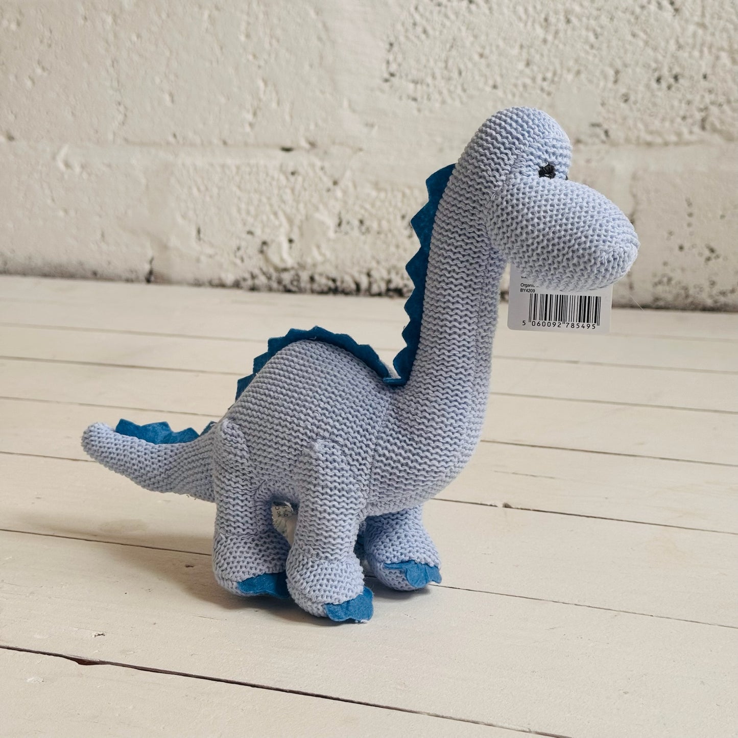 Knitted Diplodocus Baby Rattle