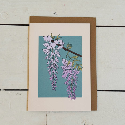 Wisteria Flower Card