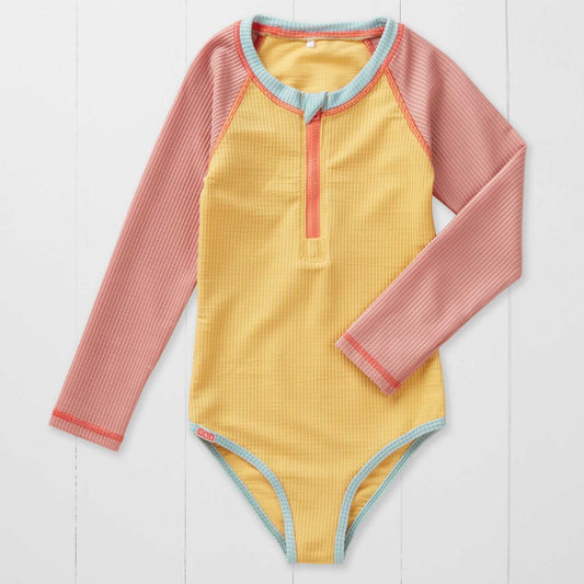 Kids Long Sleeve Swimsuit | Ochre