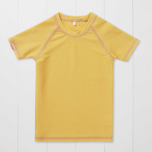 Ribbed Kids Rash Vest | Ochre