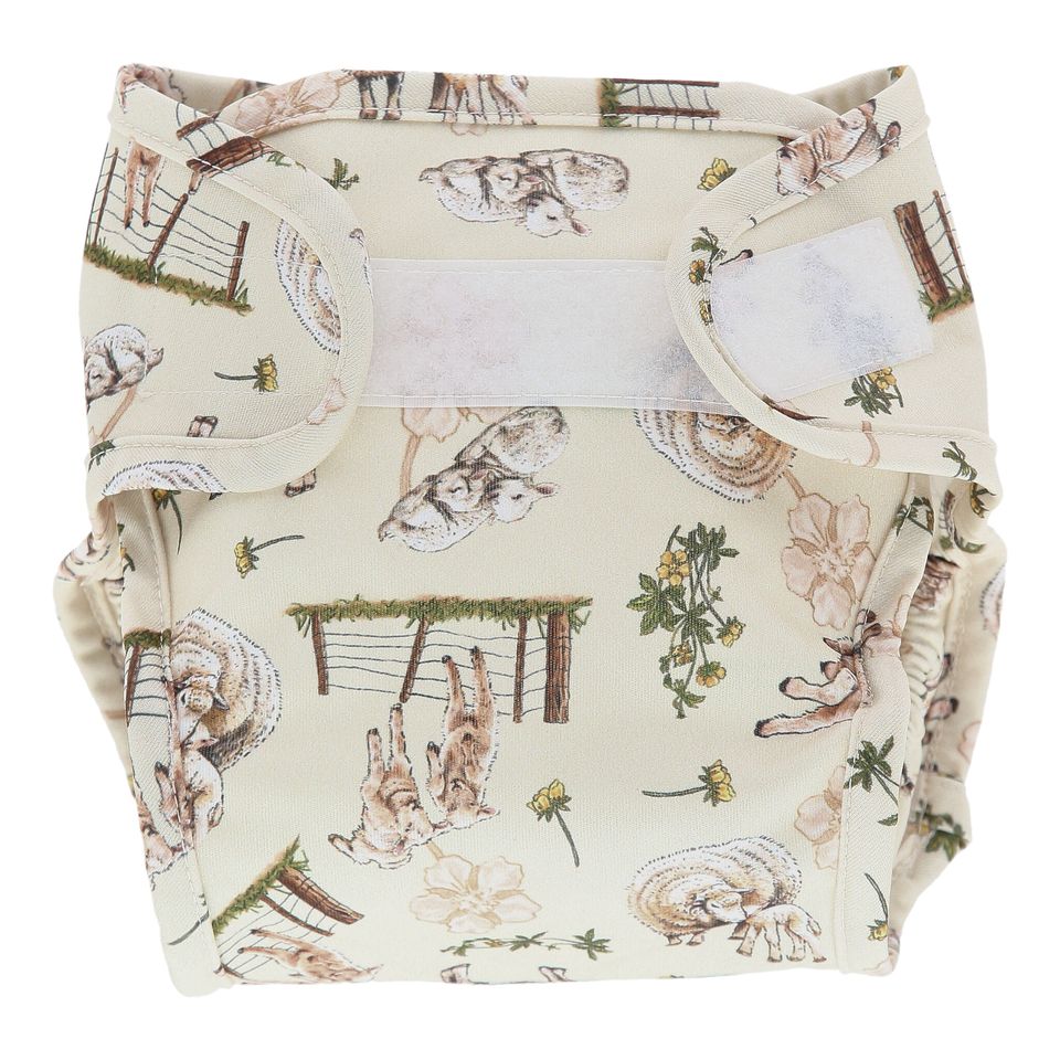 little lamb reusable nappy wrap loving ewe sheep print