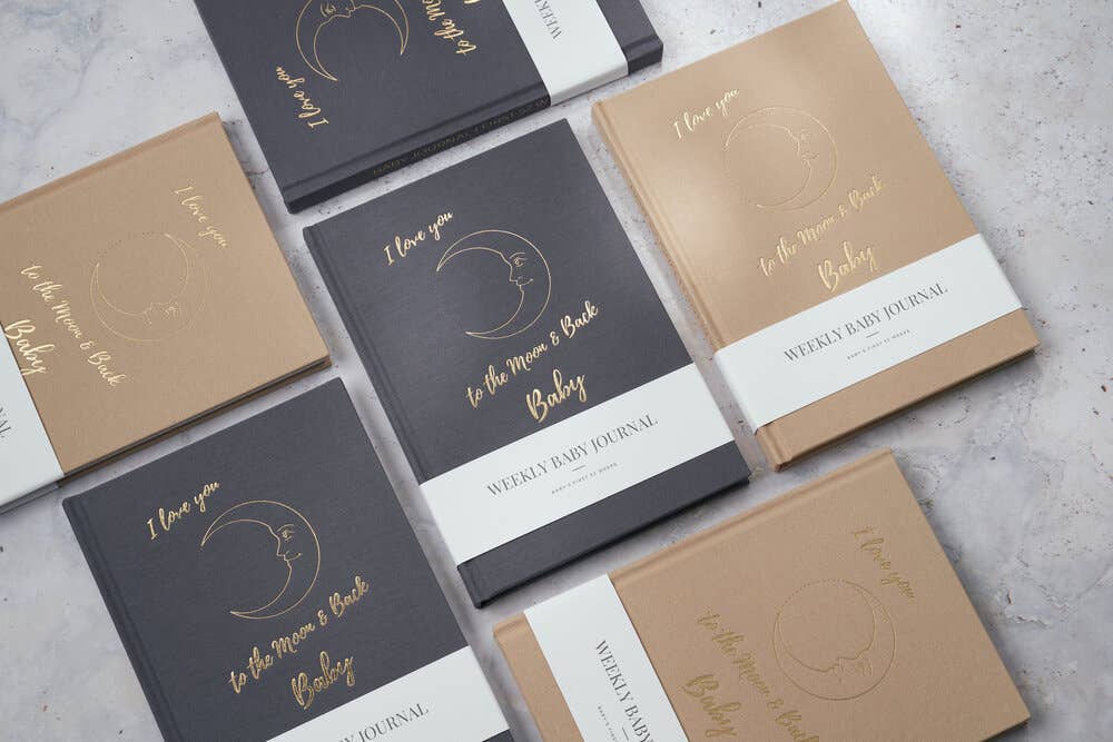 Baby Memory Book - First Year Baby Journal - Grey