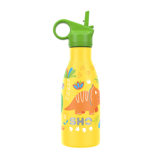 SHO Kids Bottle with Straw Lid | Dinosaur | 260ml