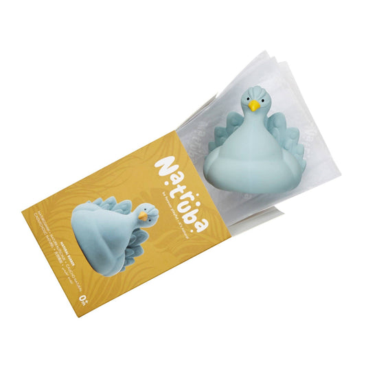Natural Rubber Bath Toy | Light Blue Peacock