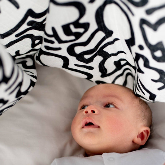 XL Sensory Muslin | Keith Haring 'Baby'
