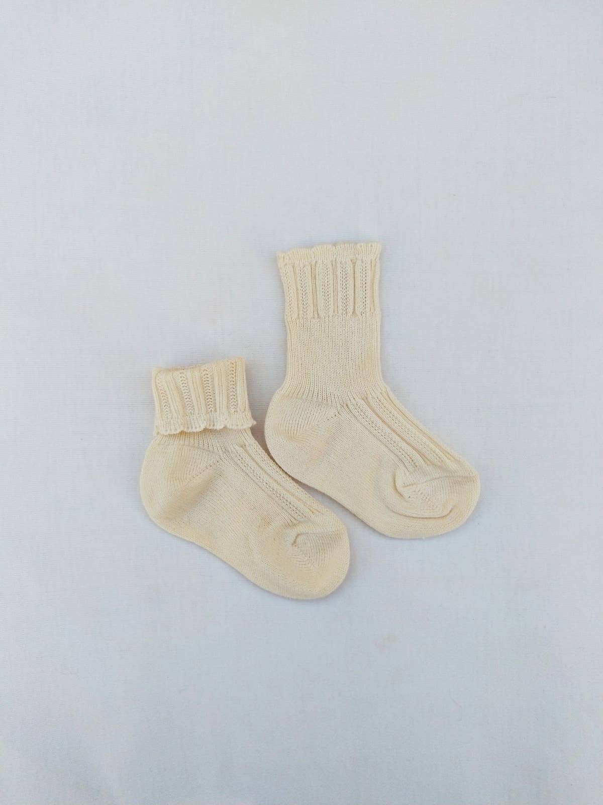 Lucia Organic Cotton Baby Socks | Ecru