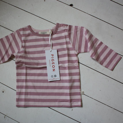 Long Sleeve T-Shirt | Pink Breton Stripe