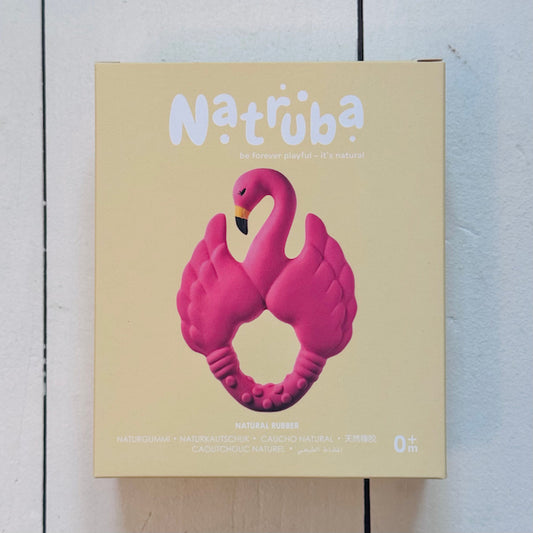 Natural Rubber Teether | Pink Flamingo