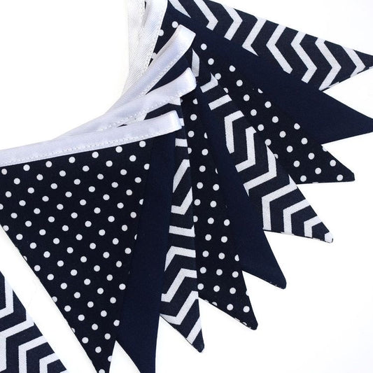Navy Chevron Mini Bunting