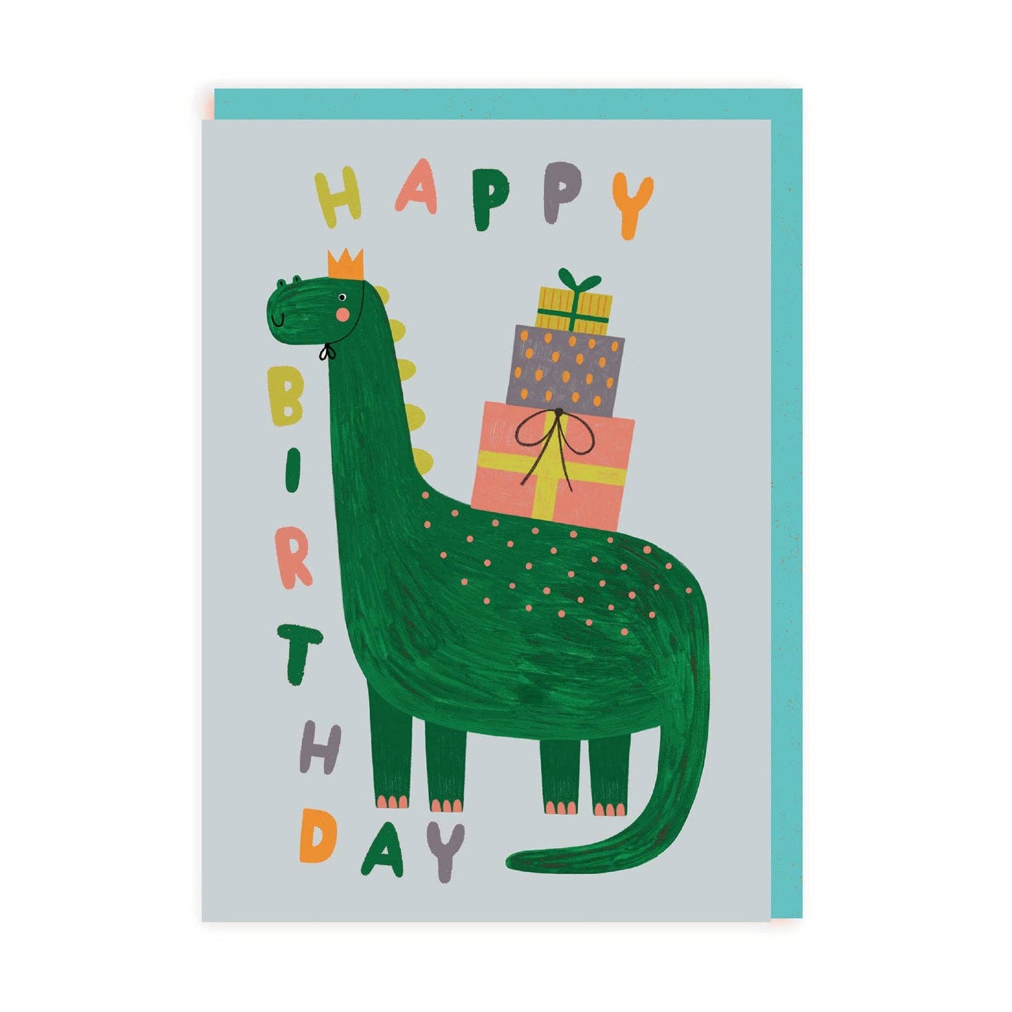 Happy Birthday Cute Dinosaur Greeting Card