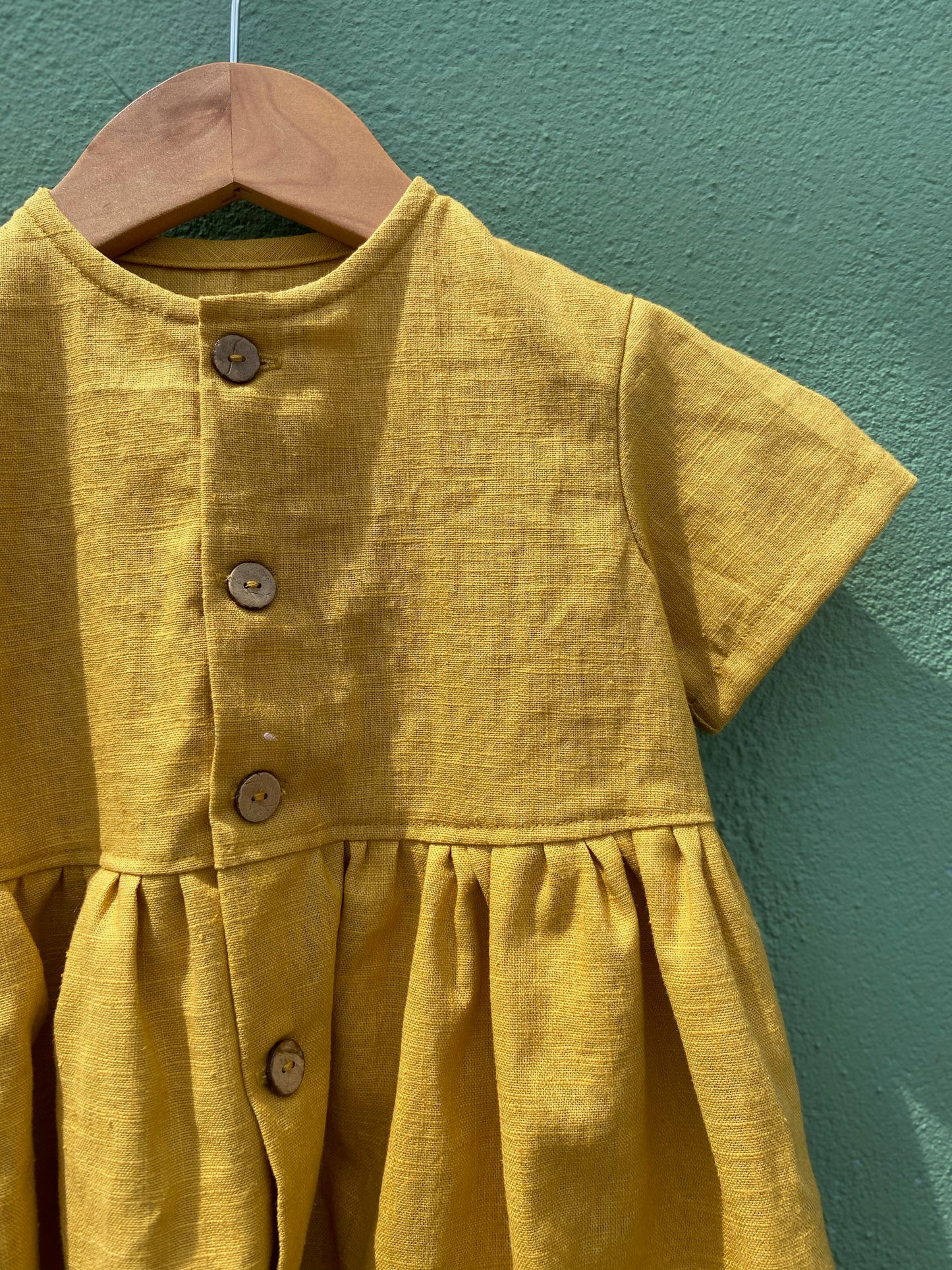 Linen Alice Dress | Mustard