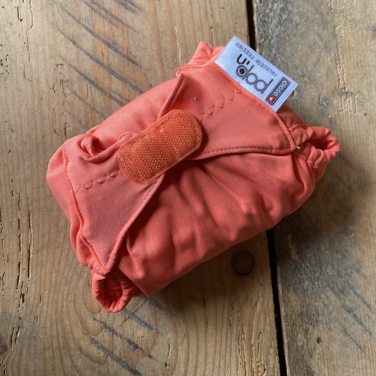 cloth nappy close pop in plain reusable nappies coral