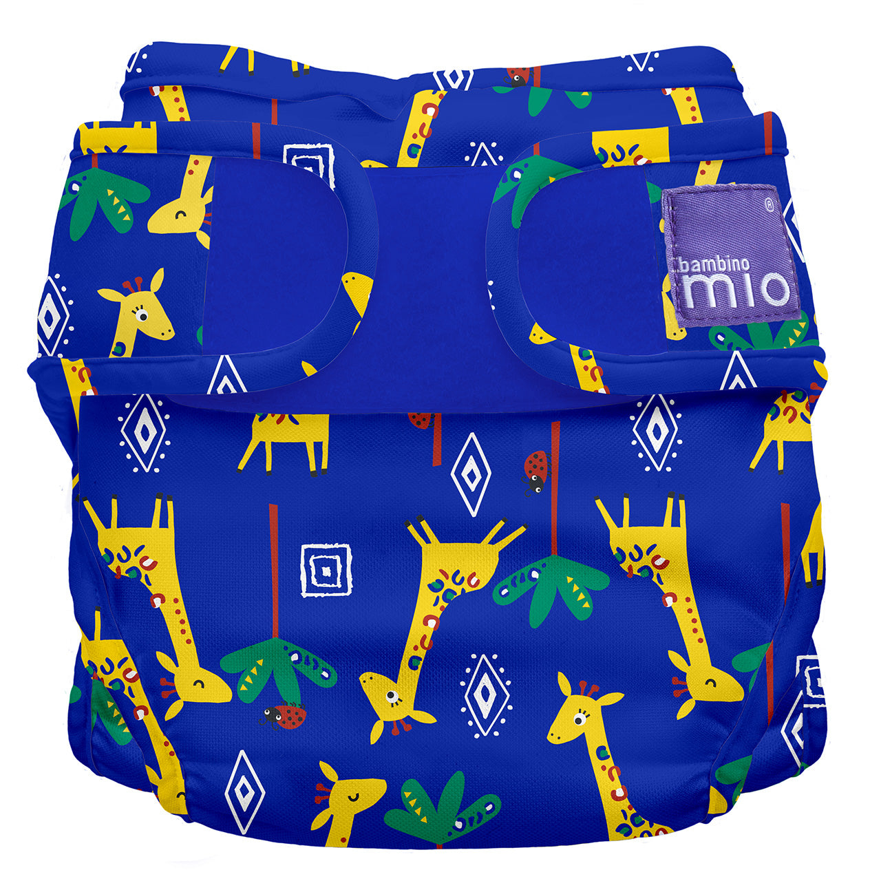 bambino mio reusable nappy cover blue with giraffe