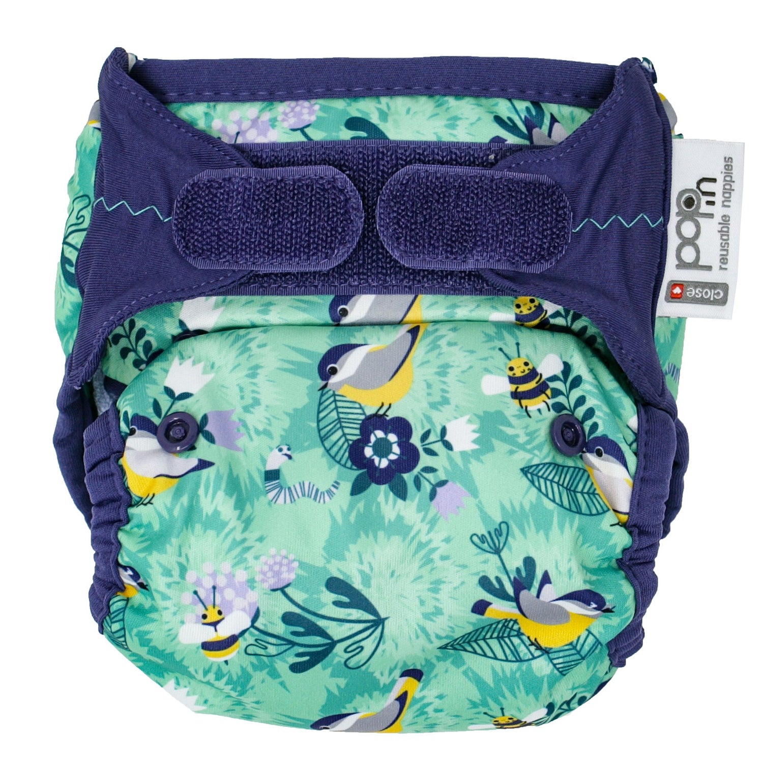close pop in reusable cloth nappy
