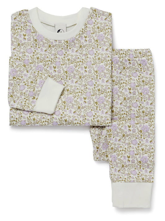 sleepy doe organic pyjamas dancing floral