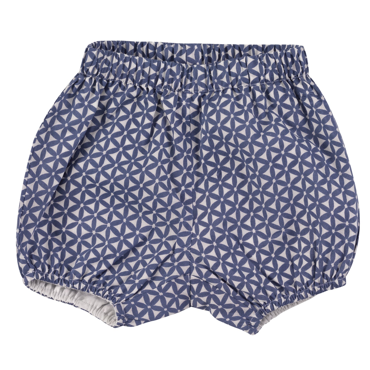 pigeon organics block print bloomers blue 