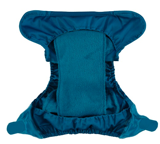 close pop in reusable cloth nappy internal peacock