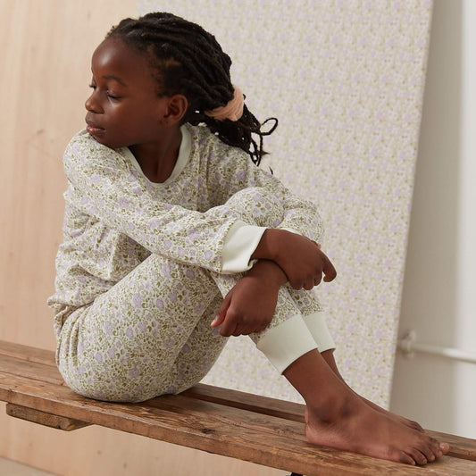 sleepy doe organic pyjamas dancing floral