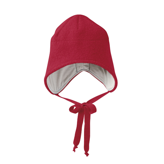 disana boiled wool hat bordeaux organic merino baby gift