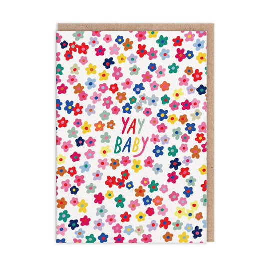 Yay Baby Flowers New Baby Card (9793)