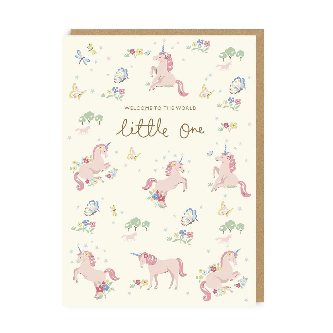 Hello Little One Unicorn Card