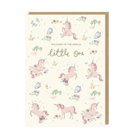 Hello Little One Unicorn Card