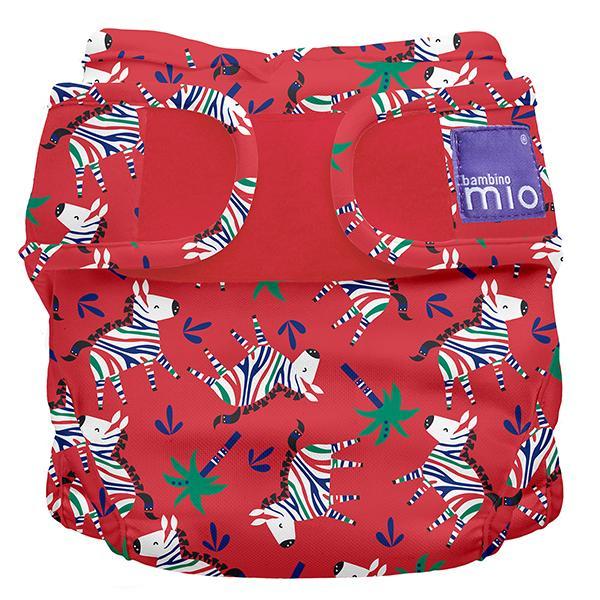 bambino mio reusable nappy cover red with zebras